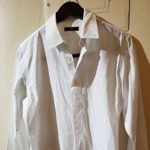 ZIP Men's White Dress Shirt